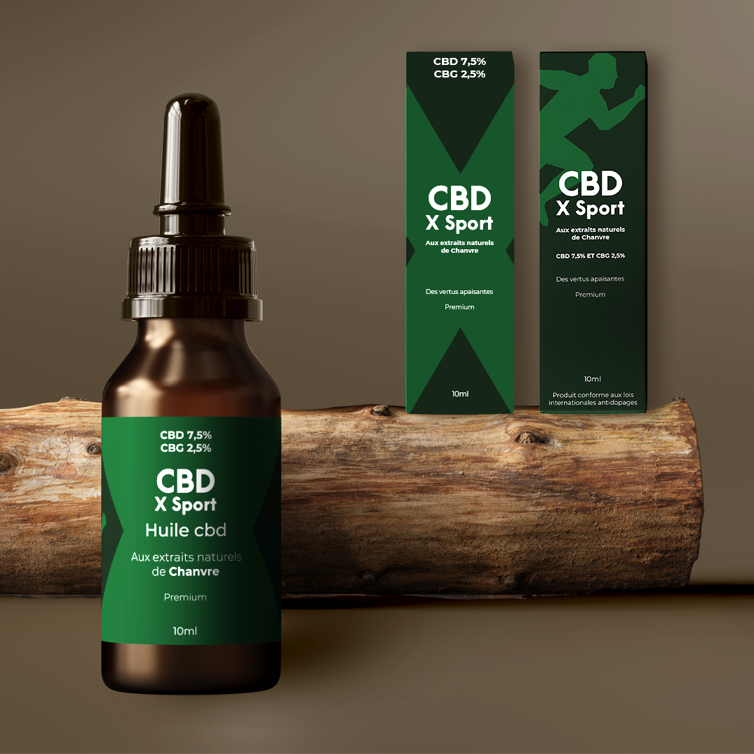 Huile de chanvre au CBG CBD Broad Spectrum 2,5% CBG & 7,5% CBD saveur Chanvre – Pour les sportifs