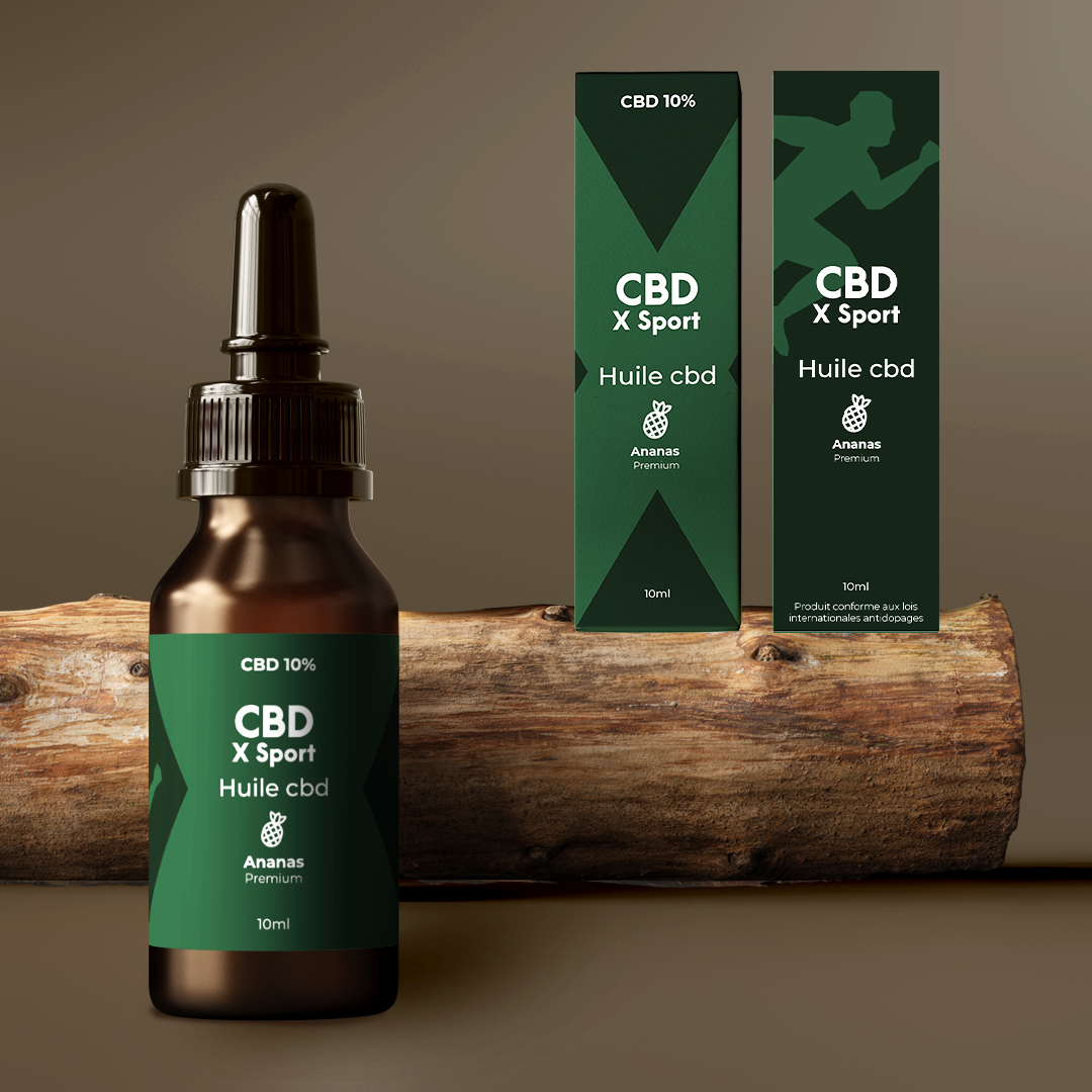 Huile de CBD Broad Spectrum 10% saveur Ananas – Pour les sportifs