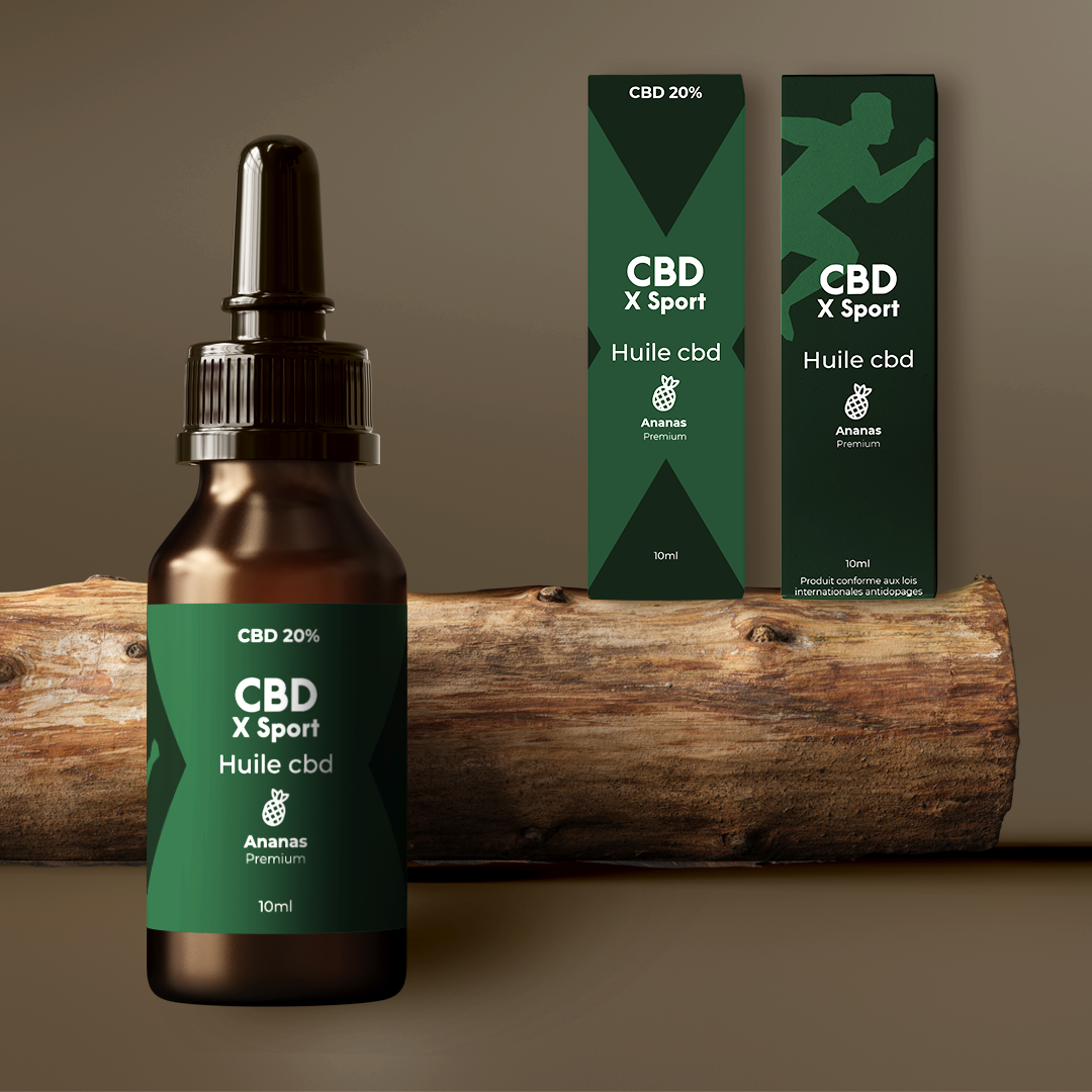 Huile de CBD Broad Spectrum 20% saveur Ananas – Pour les sportifs