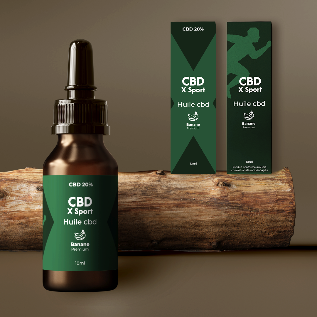 Huile de CBD Broad Spectrum 20% saveur Banane – Pour les sportifs