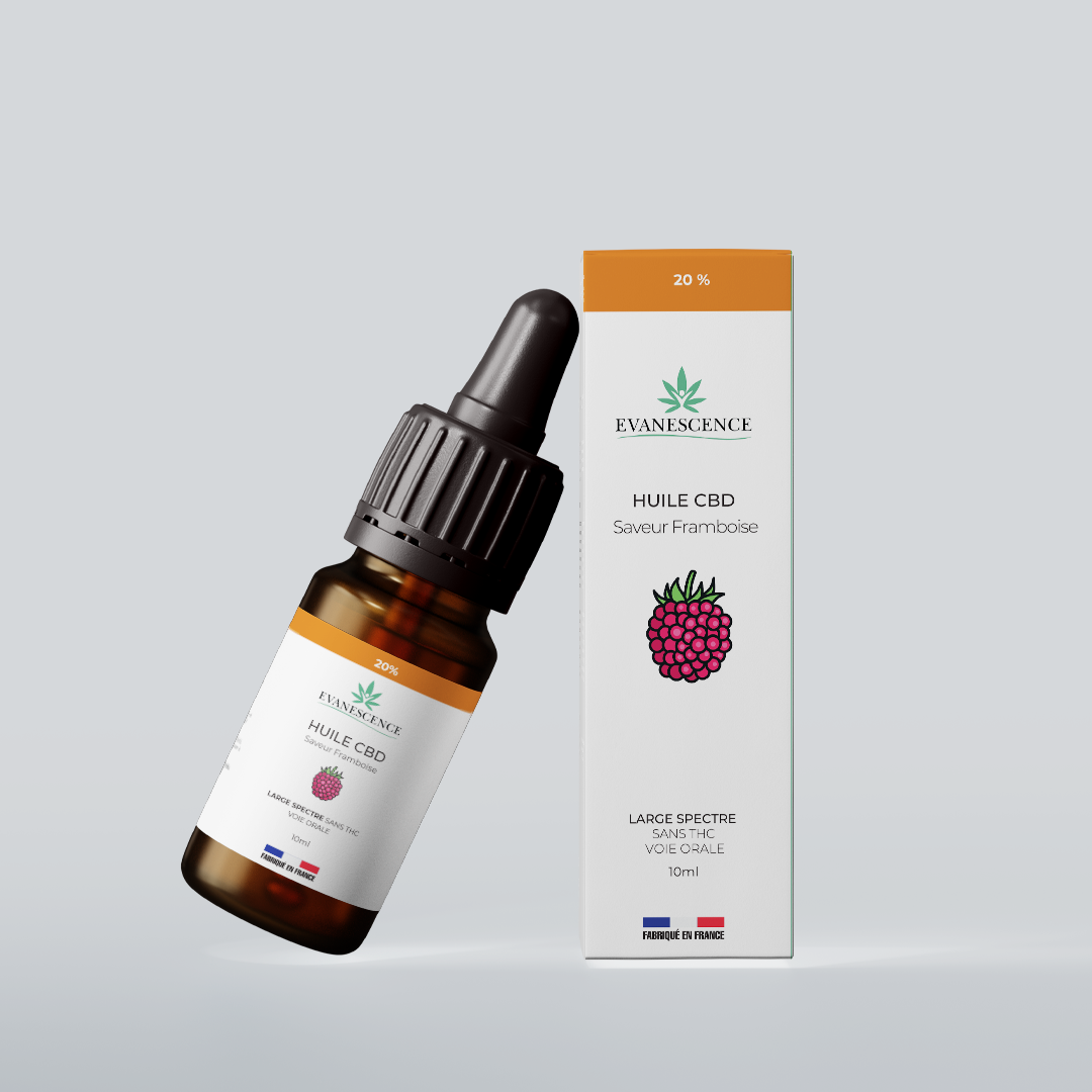 Huile de chanvre Broad Spectrum 20% saveur Framboise