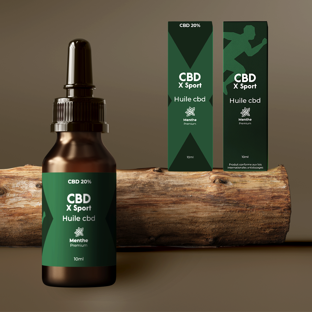 Huile de CBD Broad Spectrum 20% saveur Menthe – Pour les sportifs